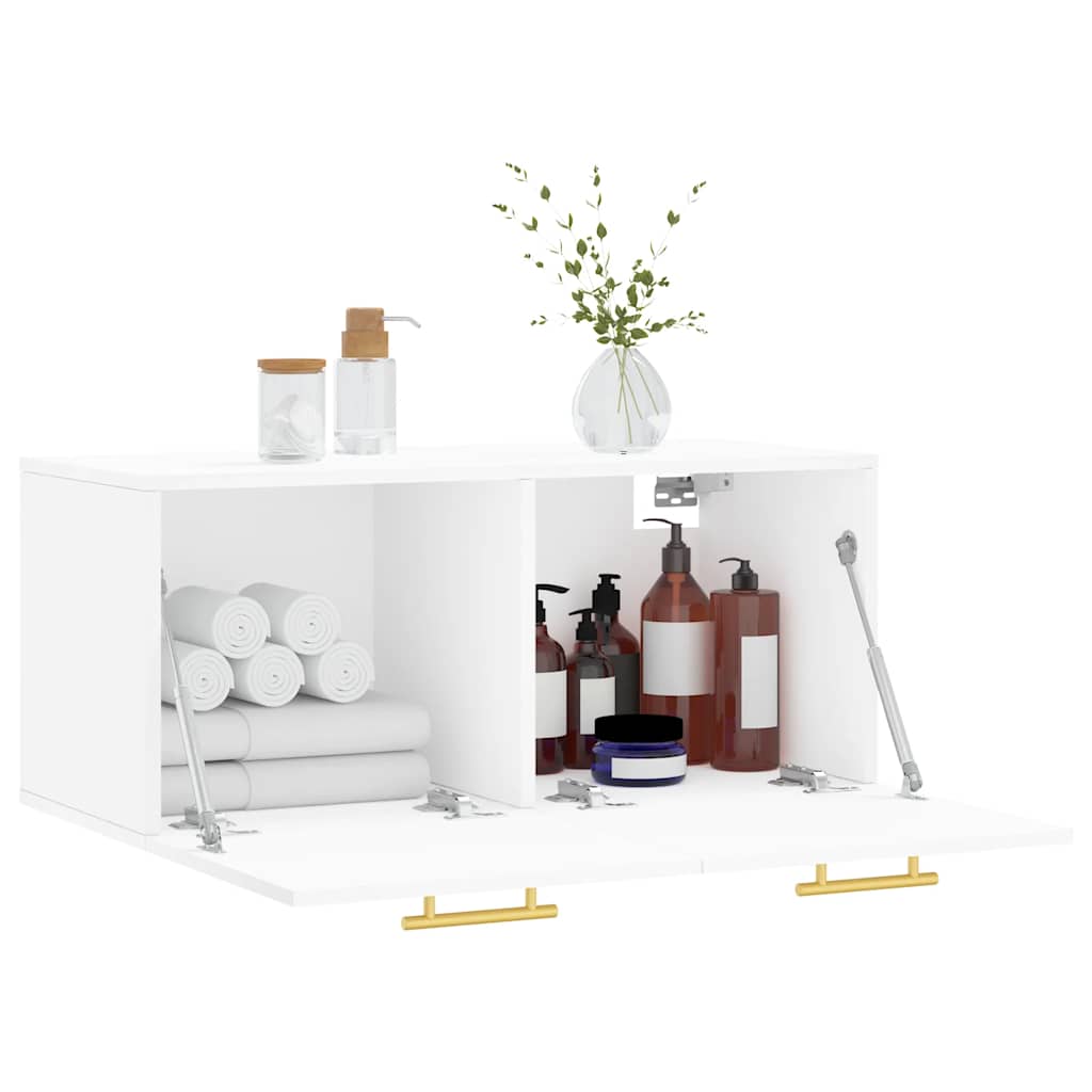 Wall Cabinet White 80x36,5x35 cm Engineered Wood