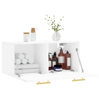 Wall Cabinet White 80x36,5x35 cm Engineered Wood