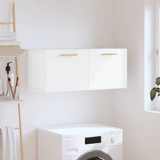 Wall Cabinet White 80x36.5x35 cm Engineered Wood