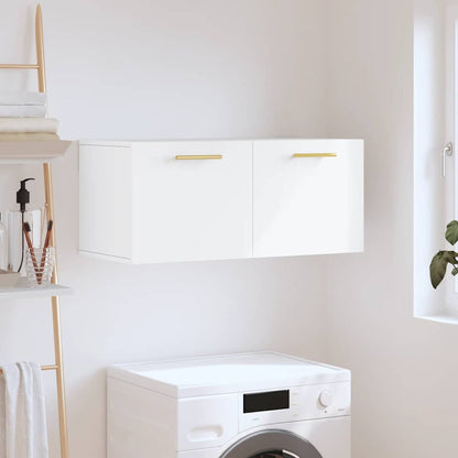 Wall Cabinet White 80x36,5x35 cm Engineered Wood