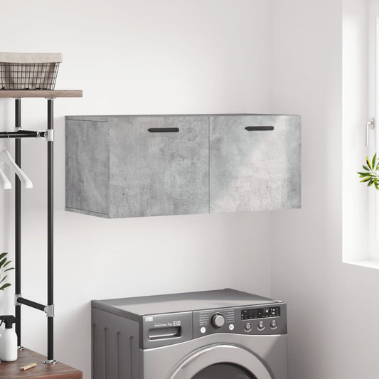 Wall Cabinet | Concrete Grey | Engineered Wood | 80x36.5x35 cm