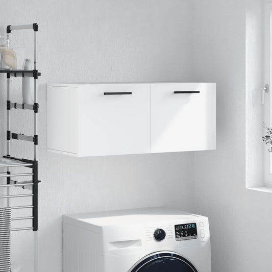 Wall Cabinet White 80x36,5x35 cm Engineered Wood