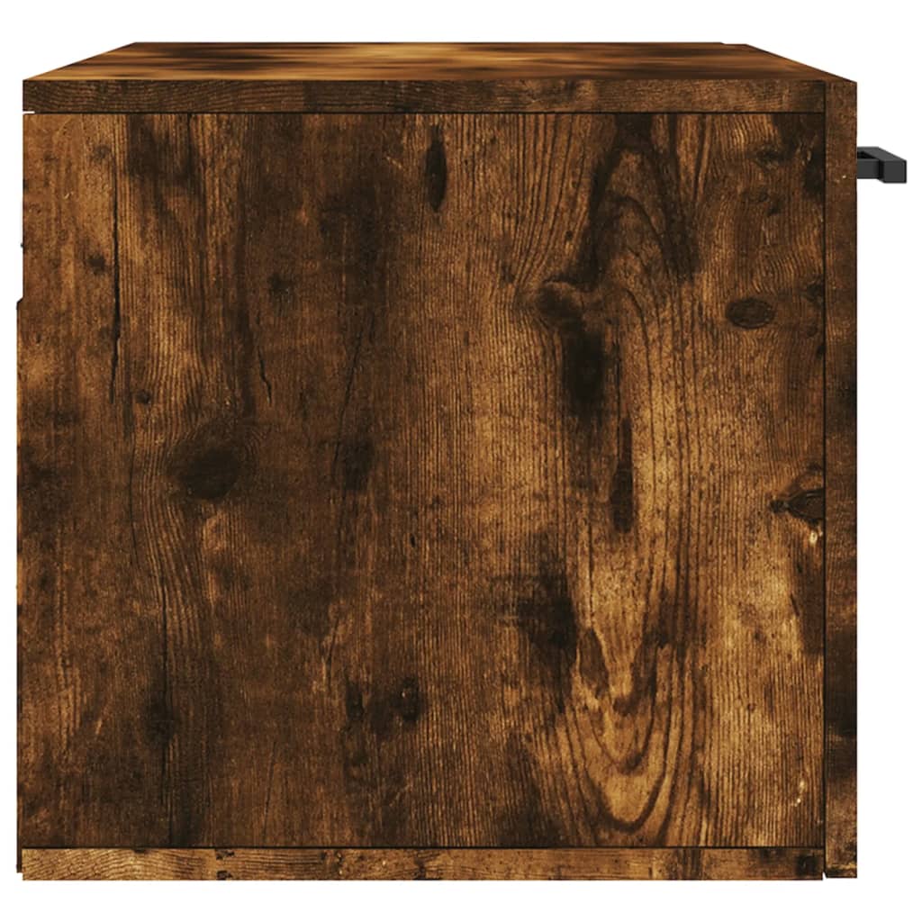 Wall Cabinet Smoked Oak 80x36.5x35 cm Engineered Wood