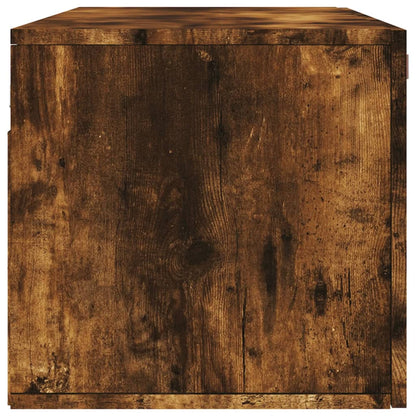 Wall Cabinet Smoked Oak 100x36.5x35 cm Engineered Wood