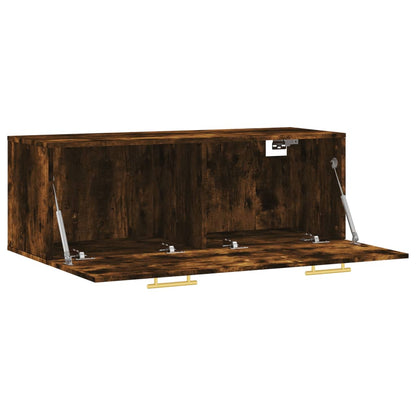 Wall Cabinet Smoked Oak 100x36.5x35 cm Engineered Wood