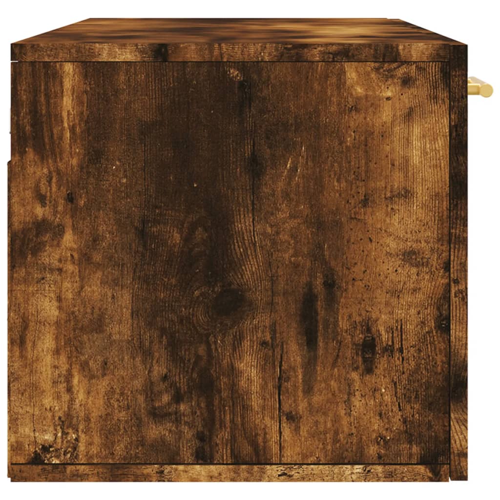 Wall Cabinet Smoked Oak 100x36.5x35 cm Engineered Wood