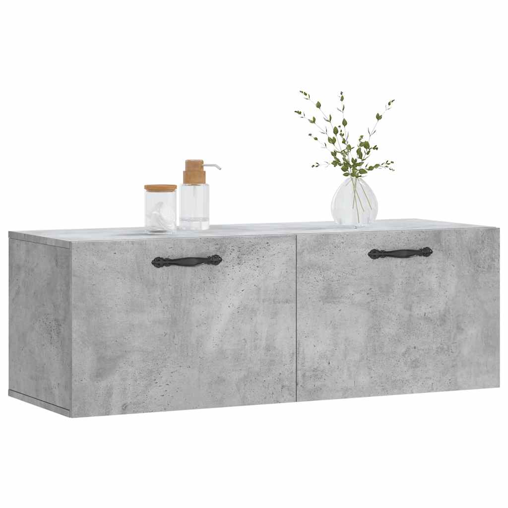 Wall Cabinet Concrete Grey 100x36.5x35 cm Engineered Wood