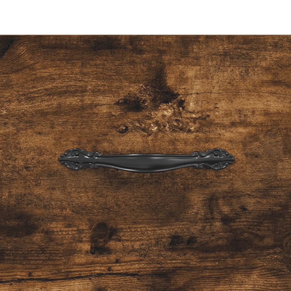 Wall Cabinet Smoked Oak 100x36.5x35 cm Engineered Wood