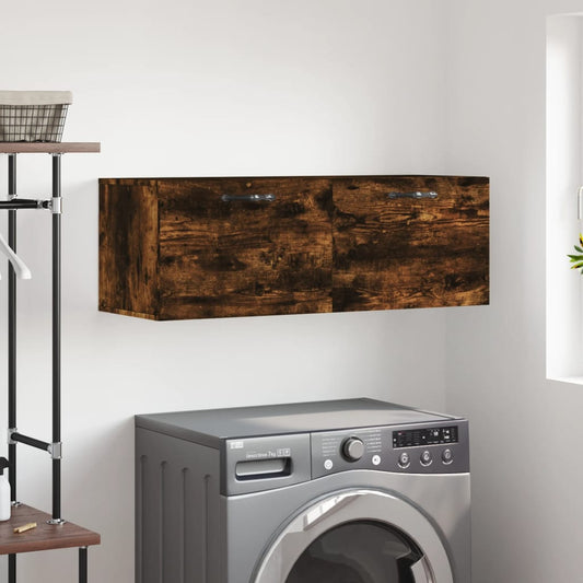 Wall Cabinet Smoked Oak 100x36,5x35 cm Engineered Wood