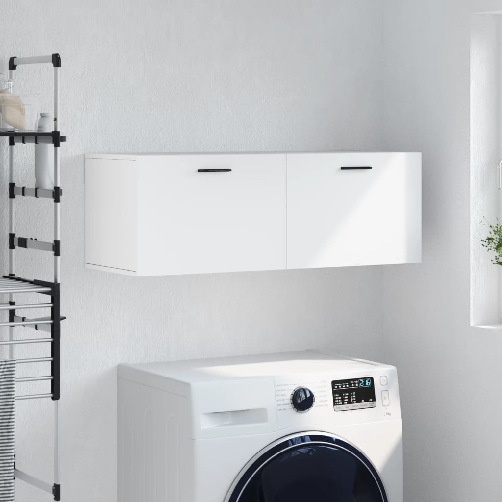 Wall Cabinet White 100x36.5x35 cm Engineered Wood