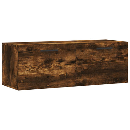Wall Cabinet Smoked Oak 100x36.5x35 cm Engineered Wood