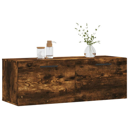 Wall Cabinet Smoked Oak 100x36.5x35 cm Engineered Wood
