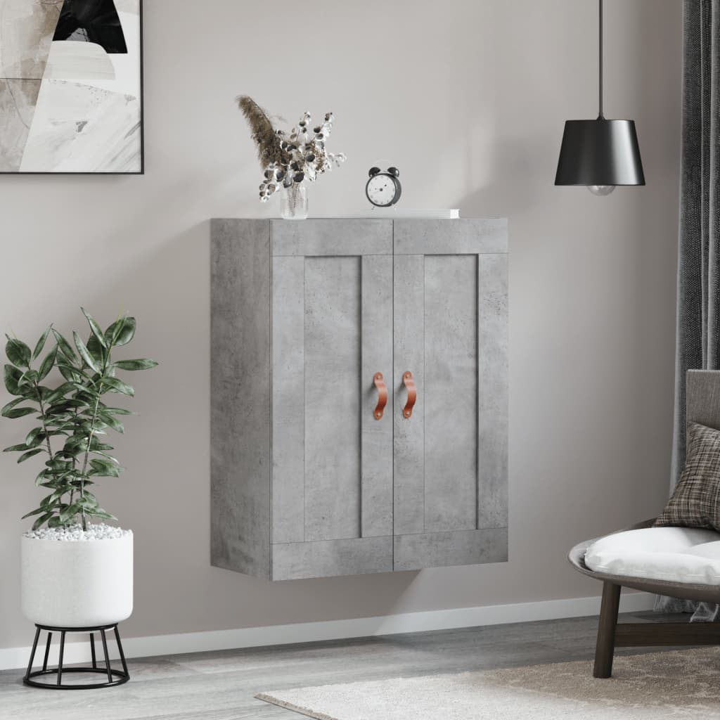 Wall Mounted Cabinet Concrete Grey 69,5x34x90 cm Engineered Wood