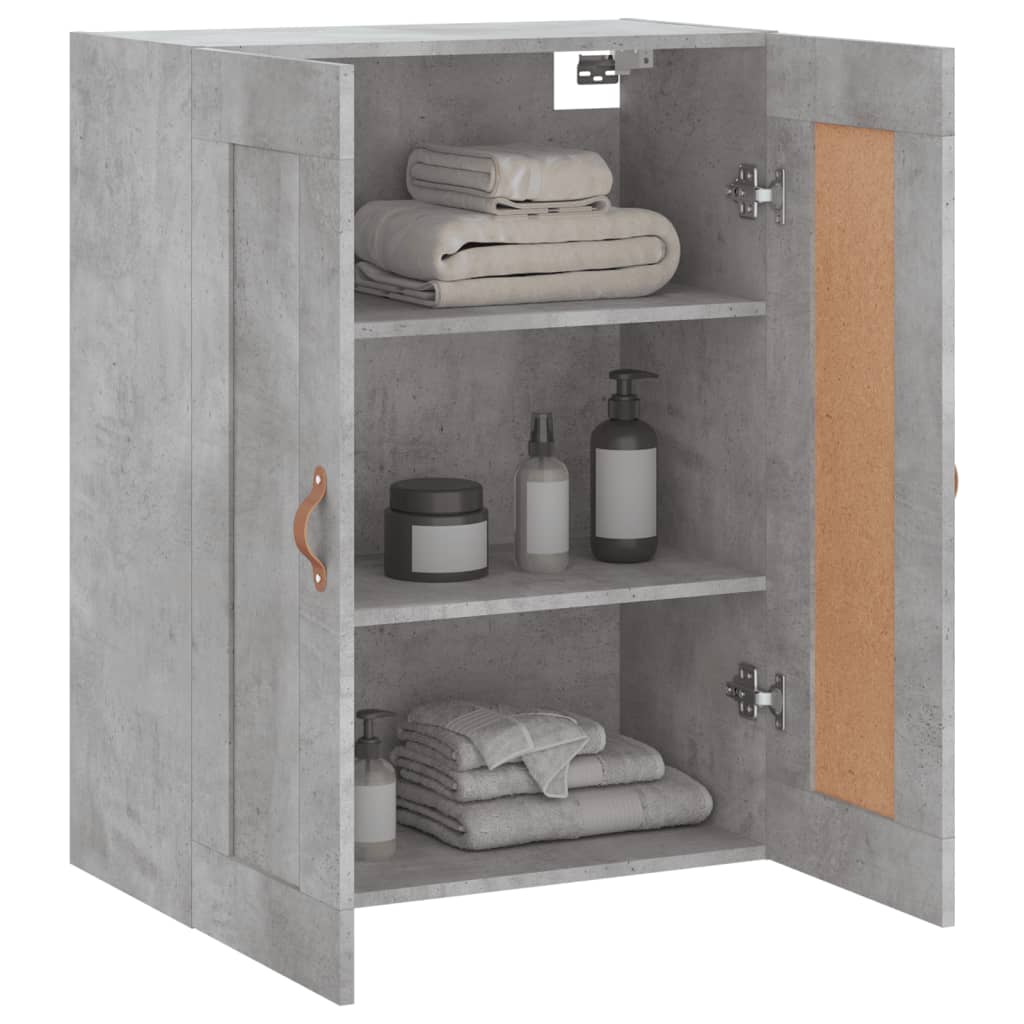 Wall Mounted Cabinet Concrete Grey 69,5x34x90 cm Engineered Wood