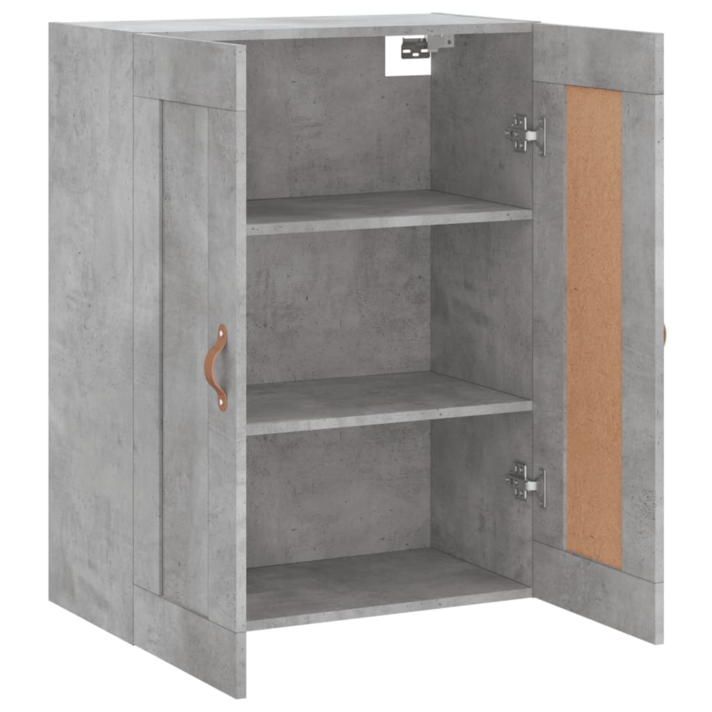 Wall Mounted Cabinet Concrete Grey 69,5x34x90 cm Engineered Wood