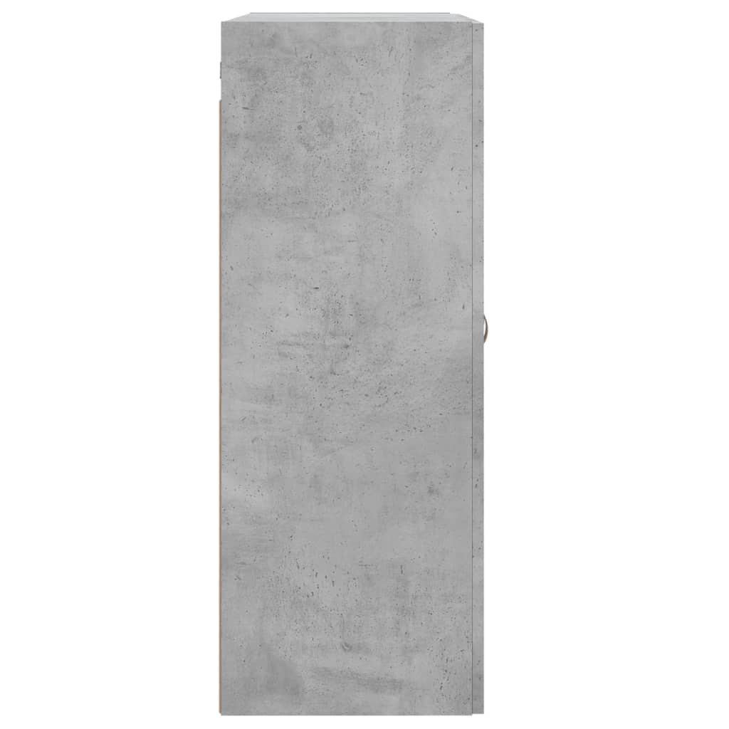 Wall Mounted Cabinet Concrete Grey 69,5x34x90 cm Engineered Wood