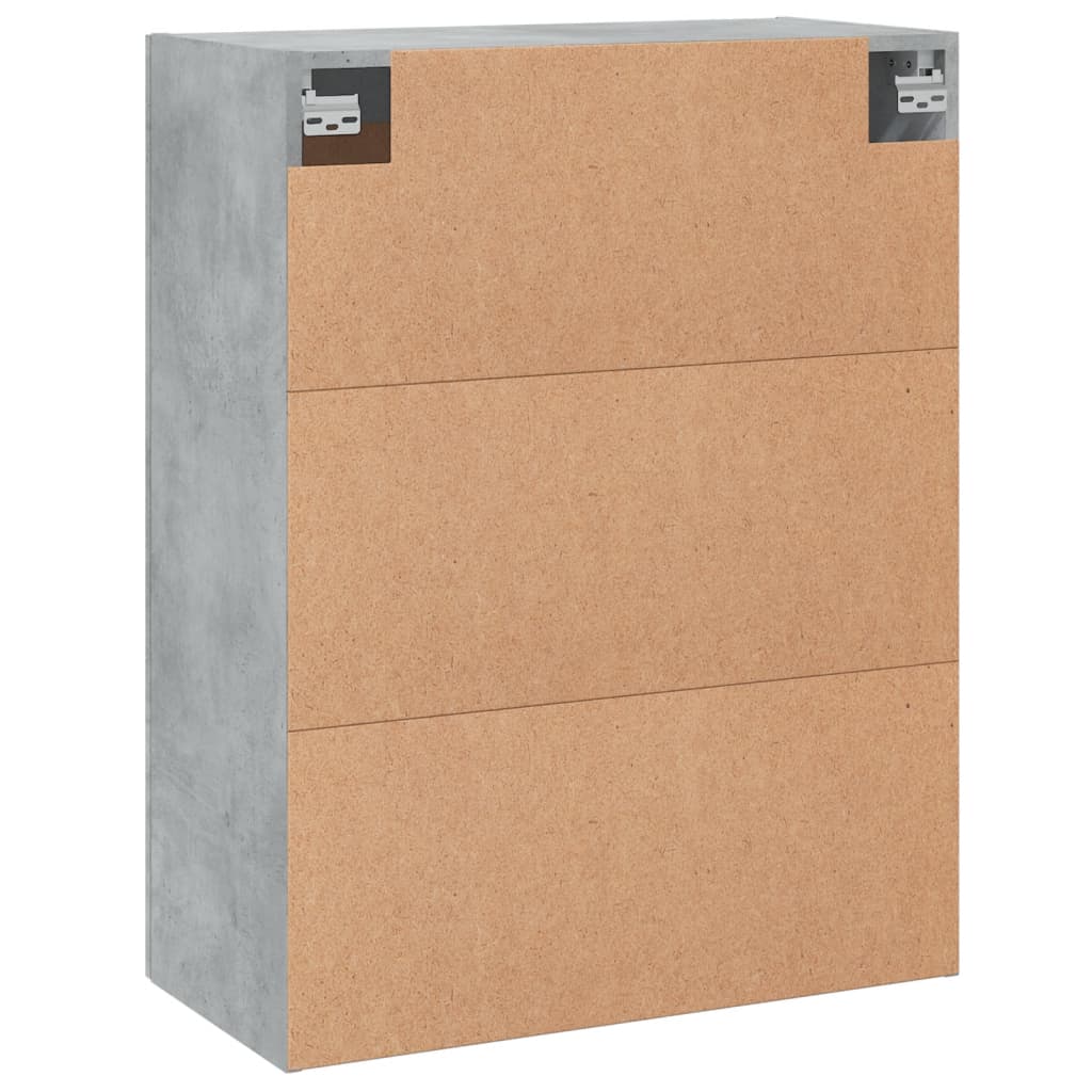 Wall Mounted Cabinet Concrete Grey 69,5x34x90 cm Engineered Wood