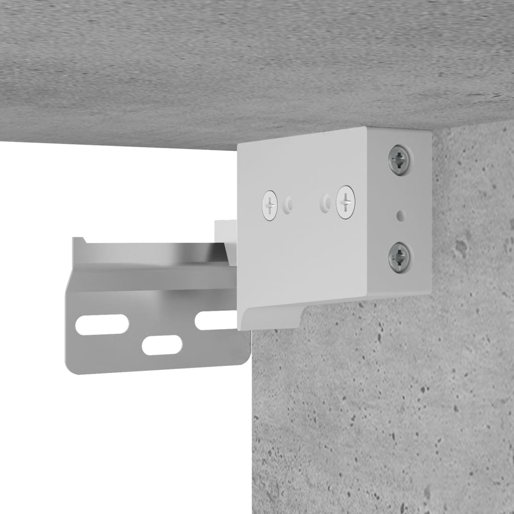 Wall Mounted Cabinet Concrete Grey 69,5x34x90 cm Engineered Wood