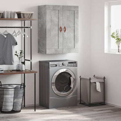 Wall Mounted Cabinet Concrete Grey 69,5x34x90 cm Engineered Wood