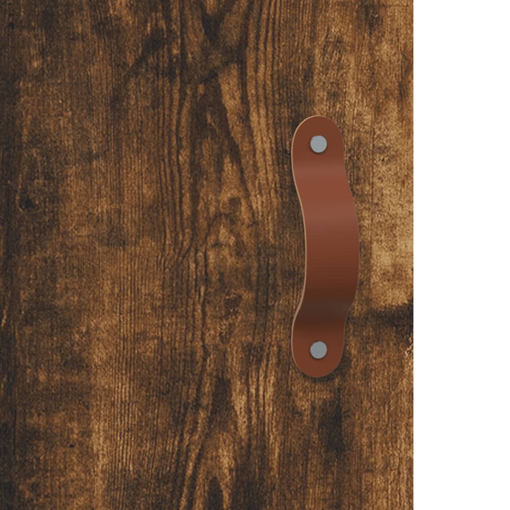 Wall Mounted Cabinet Smoked Oak 69,5x34x90 cm Engineered Wood