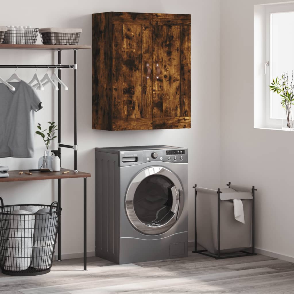 Wall Mounted Cabinet Smoked Oak 69,5x34x90 cm Engineered Wood