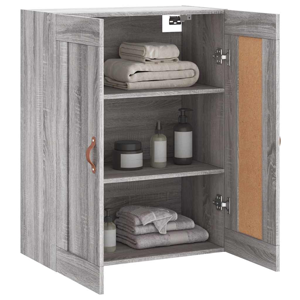 Wall Mounted Cabinet Grey Sonoma 69,5x34x90 cm Engineered Wood