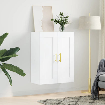 Wall Mounted Cabinet White 69,5x34x90 cm Engineered Wood