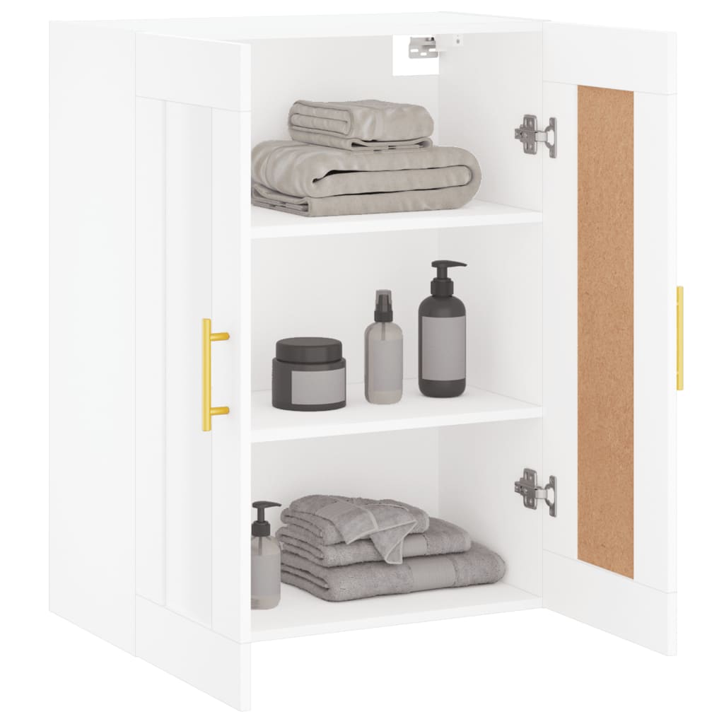 Wall Mounted Cabinet White 69,5x34x90 cm Engineered Wood