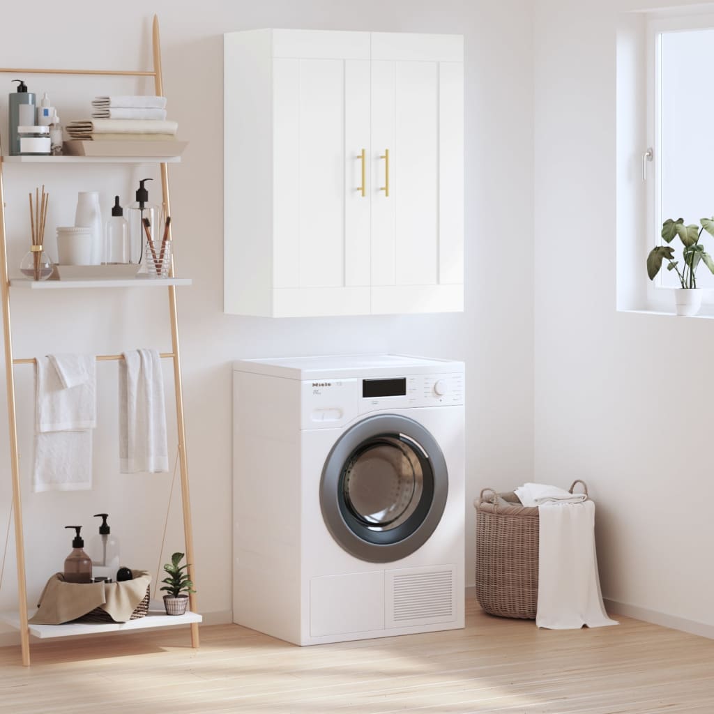 Wall Mounted Cabinet White 69,5x34x90 cm Engineered Wood