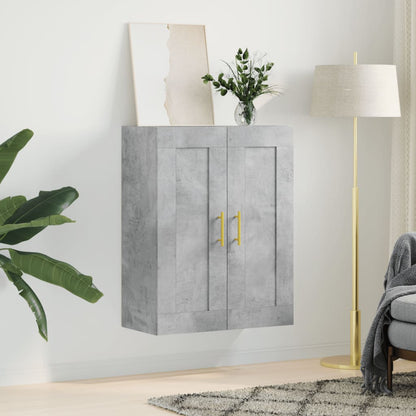 Wall Mounted Cabinet Concrete Grey 69,5x34x90 cm Engineered Wood