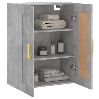 Wall Mounted Cabinet Concrete Grey 69,5x34x90 cm Engineered Wood