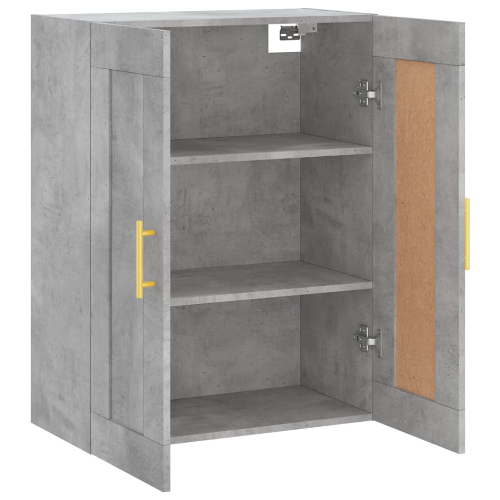 Wall Mounted Cabinet Concrete Grey 69,5x34x90 cm Engineered Wood