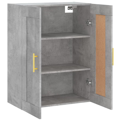 Wall Mounted Cabinet Concrete Grey 69,5x34x90 cm Engineered Wood