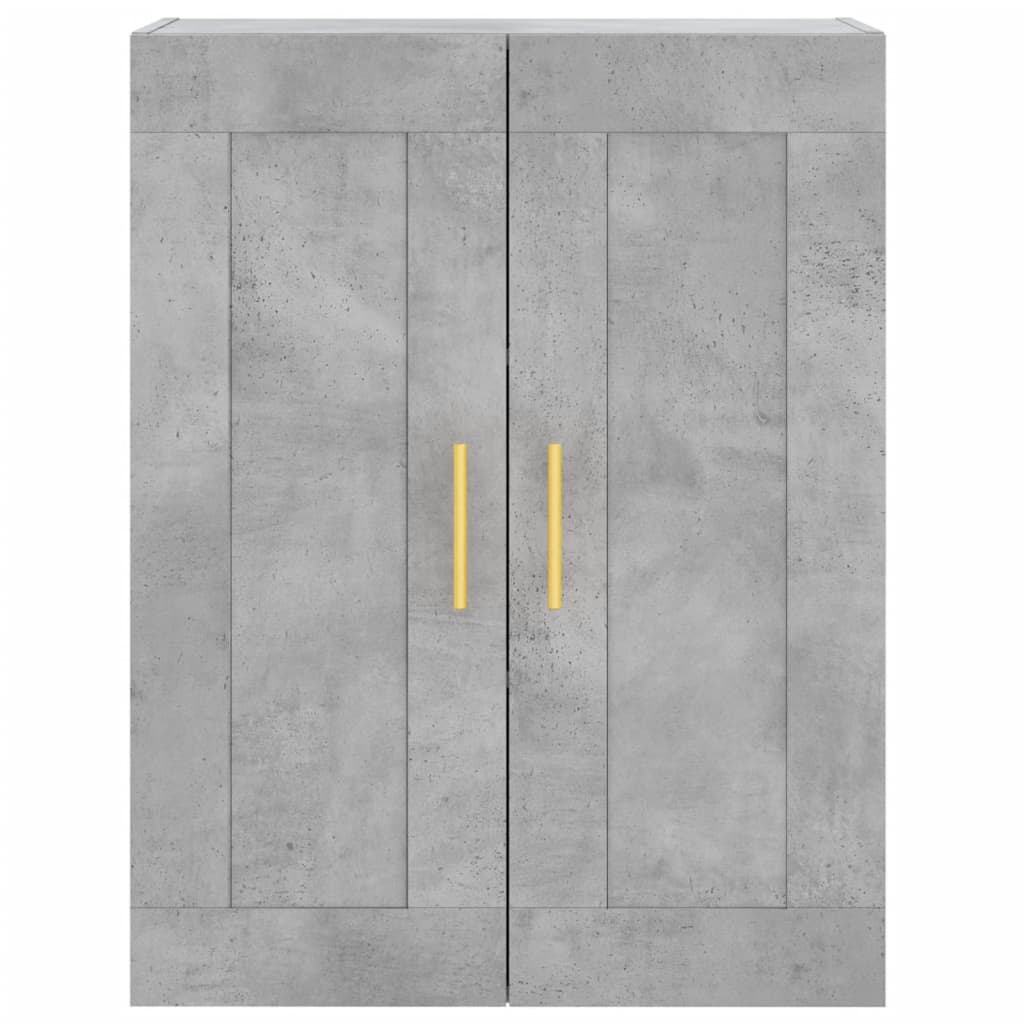 Wall Mounted Cabinet Concrete Grey 69,5x34x90 cm Engineered Wood