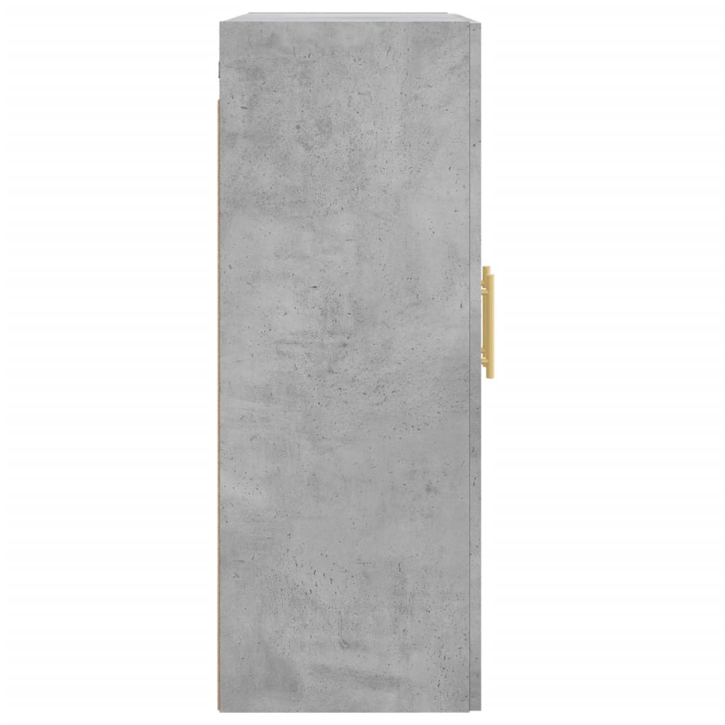 Wall Mounted Cabinet Concrete Grey 69,5x34x90 cm Engineered Wood