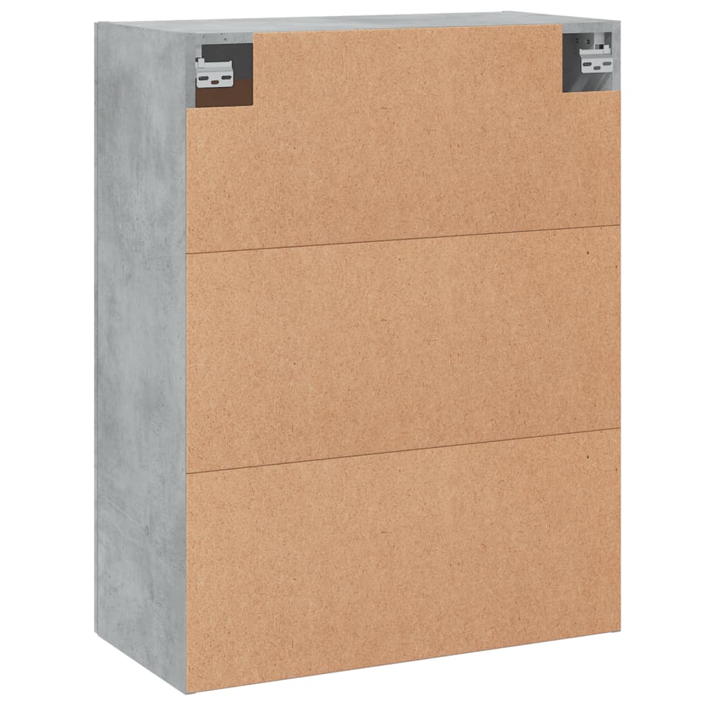 Wall Mounted Cabinet Concrete Grey 69,5x34x90 cm Engineered Wood