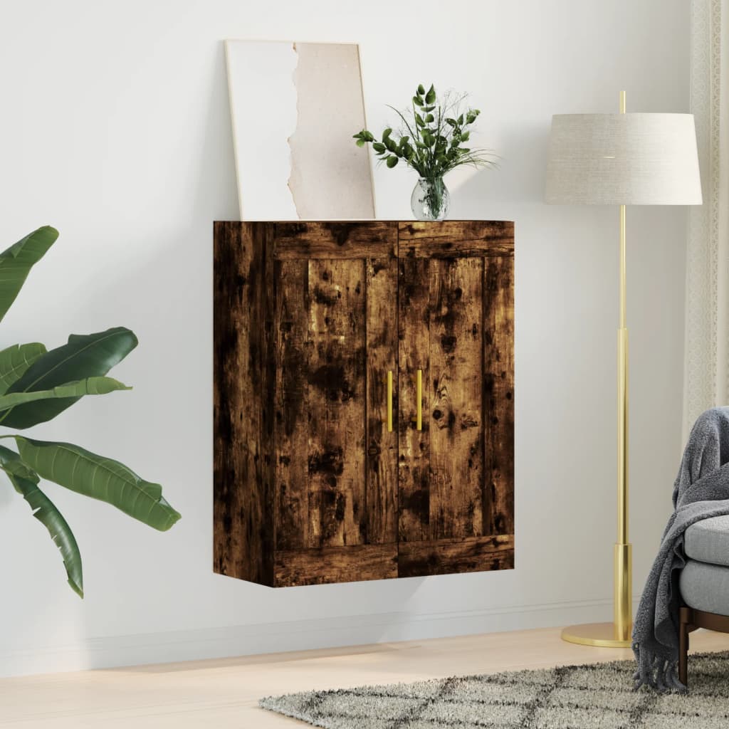 Wall Mounted Cabinet Smoked Oak 69,5x34x90 cm Engineered Wood
