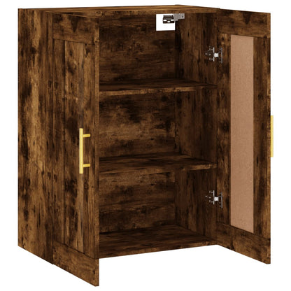 Wall Mounted Cabinet Smoked Oak 69,5x34x90 cm Engineered Wood