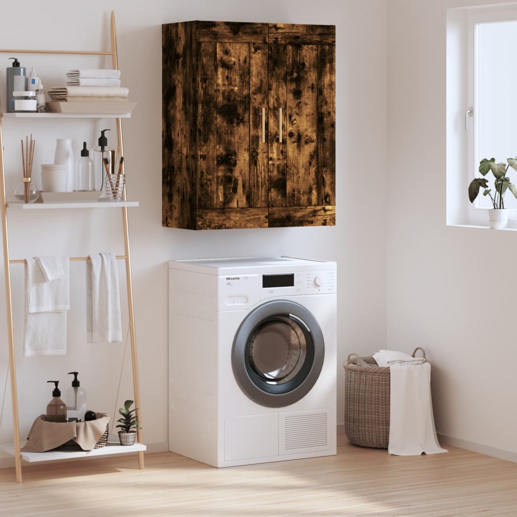 Wall Mounted Cabinet Smoked Oak 69,5x34x90 cm Engineered Wood