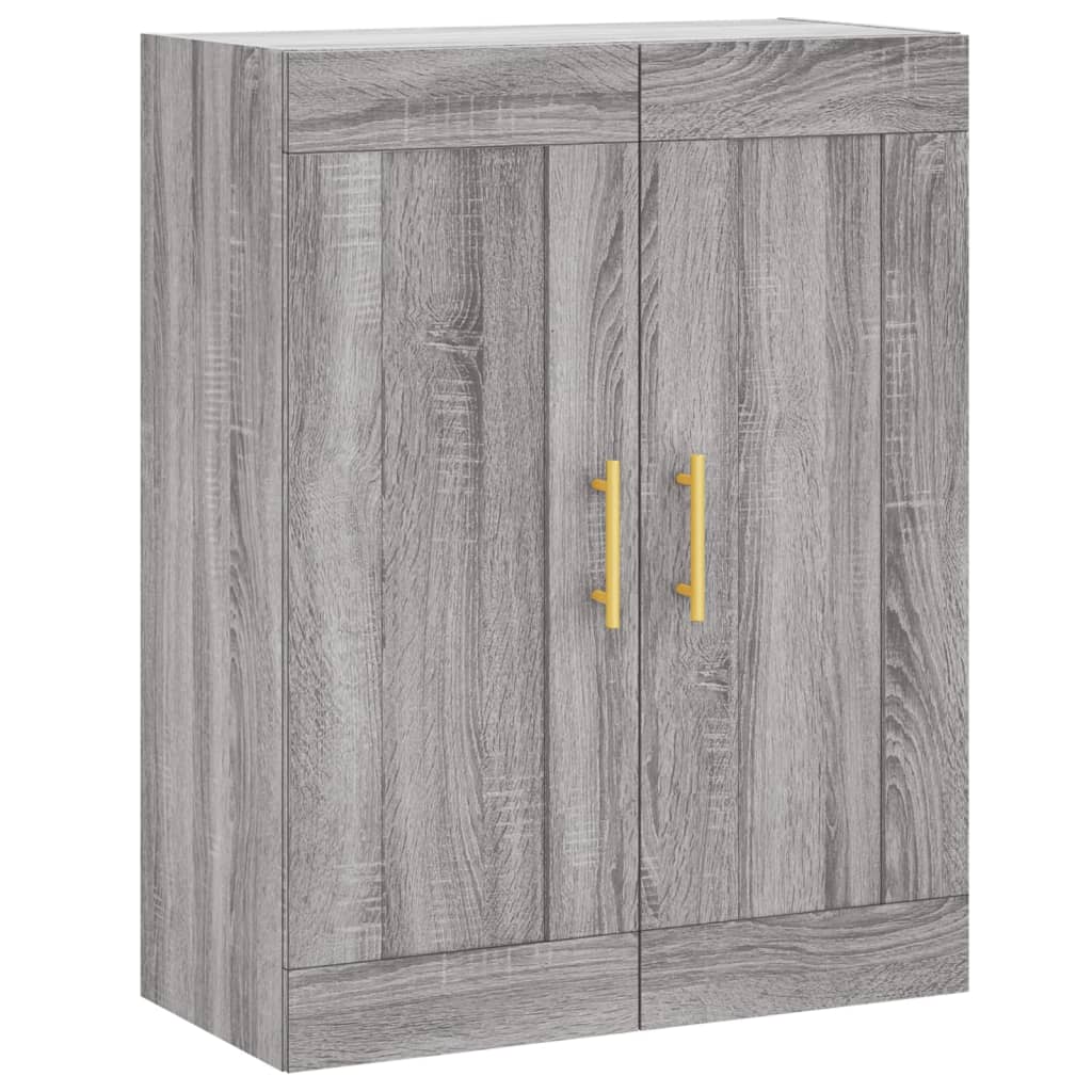 Wall Mounted Cabinet Grey Sonoma 69.5x34x90 cm Engineered Wood