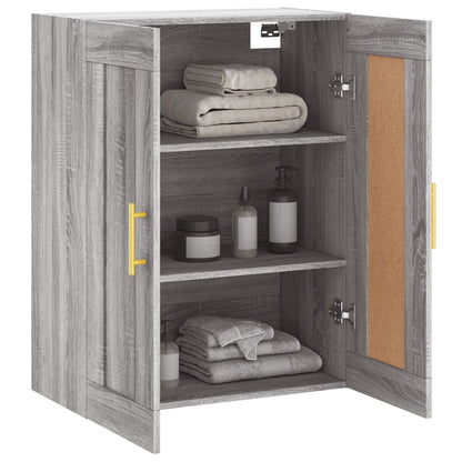 Wall Mounted Cabinet Grey Sonoma 69,5x34x90 cm Engineered Wood