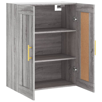 Wall Mounted Cabinet Grey Sonoma 69,5x34x90 cm Engineered Wood