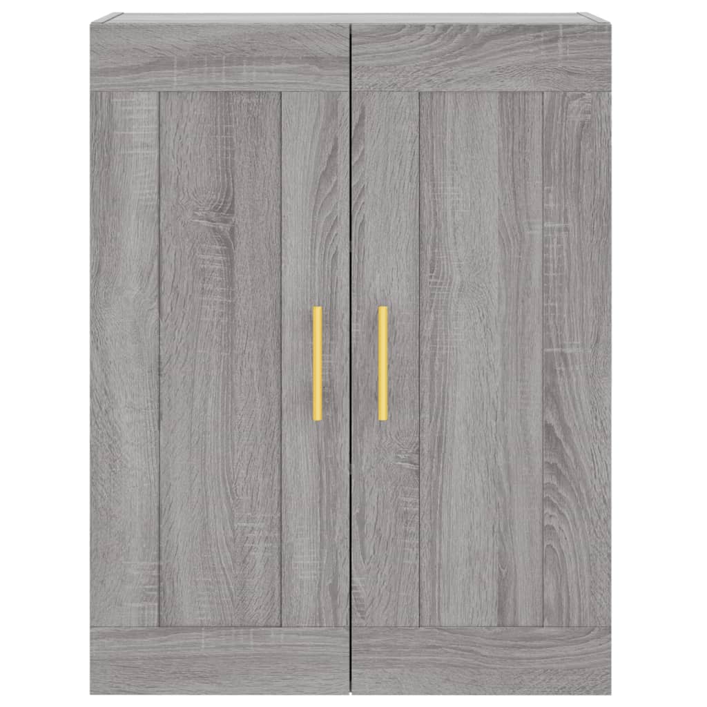 Wall Mounted Cabinet Grey Sonoma 69.5x34x90 cm Engineered Wood