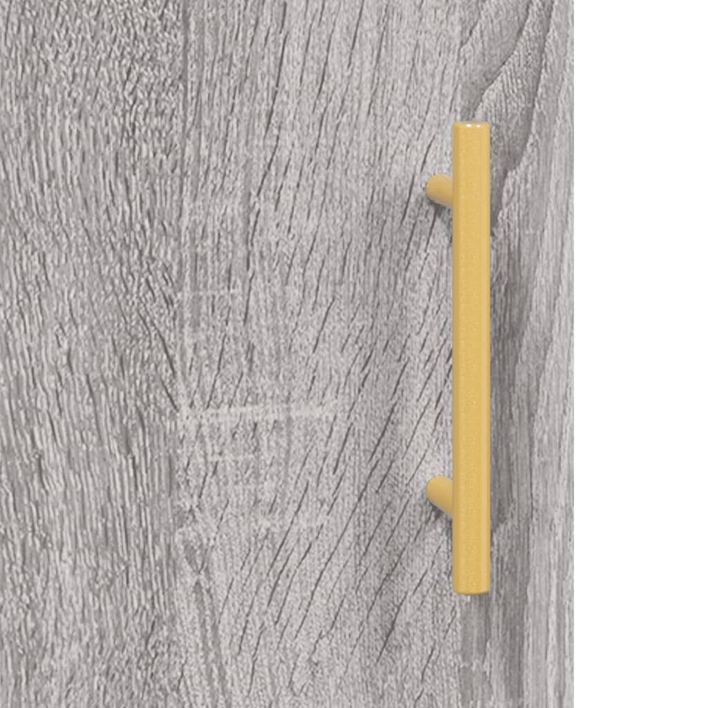 Wall Mounted Cabinet Grey Sonoma 69.5x34x90 cm Engineered Wood