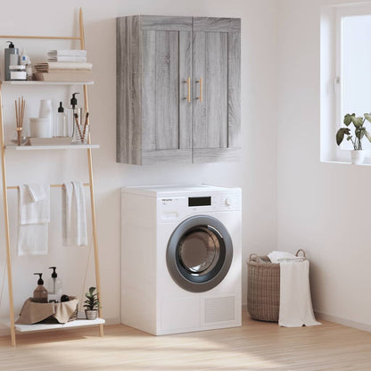 Wall Mounted Cabinet Grey Sonoma 69,5x34x90 cm Engineered Wood