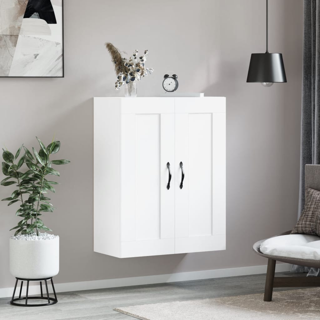 Wall Mounted Cabinet White 69,5x34x90 cm Engineered Wood