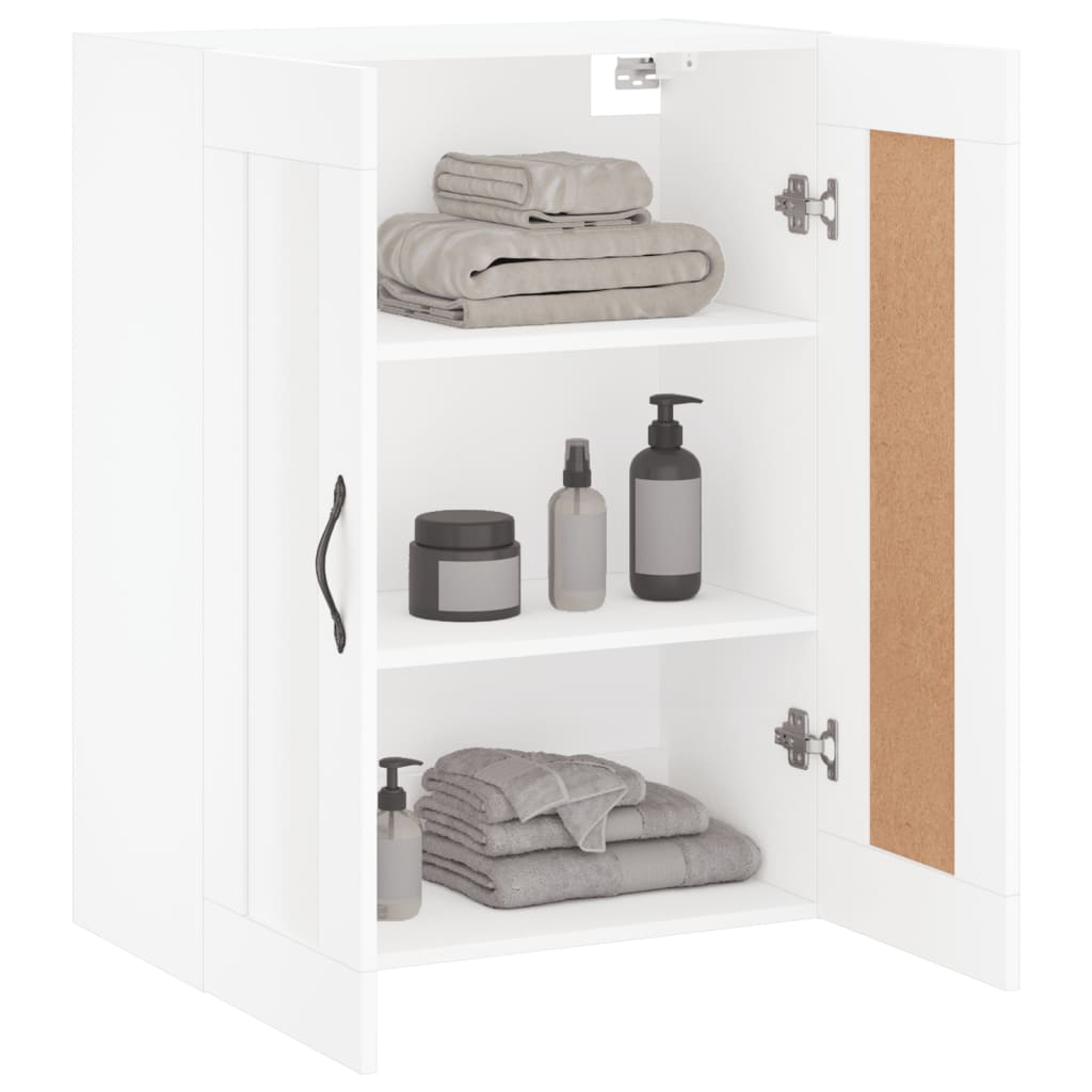 Wall Mounted Cabinet White 69,5x34x90 cm Engineered Wood