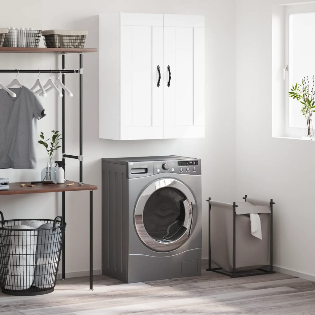 Wall Mounted Cabinet White 69,5x34x90 cm Engineered Wood
