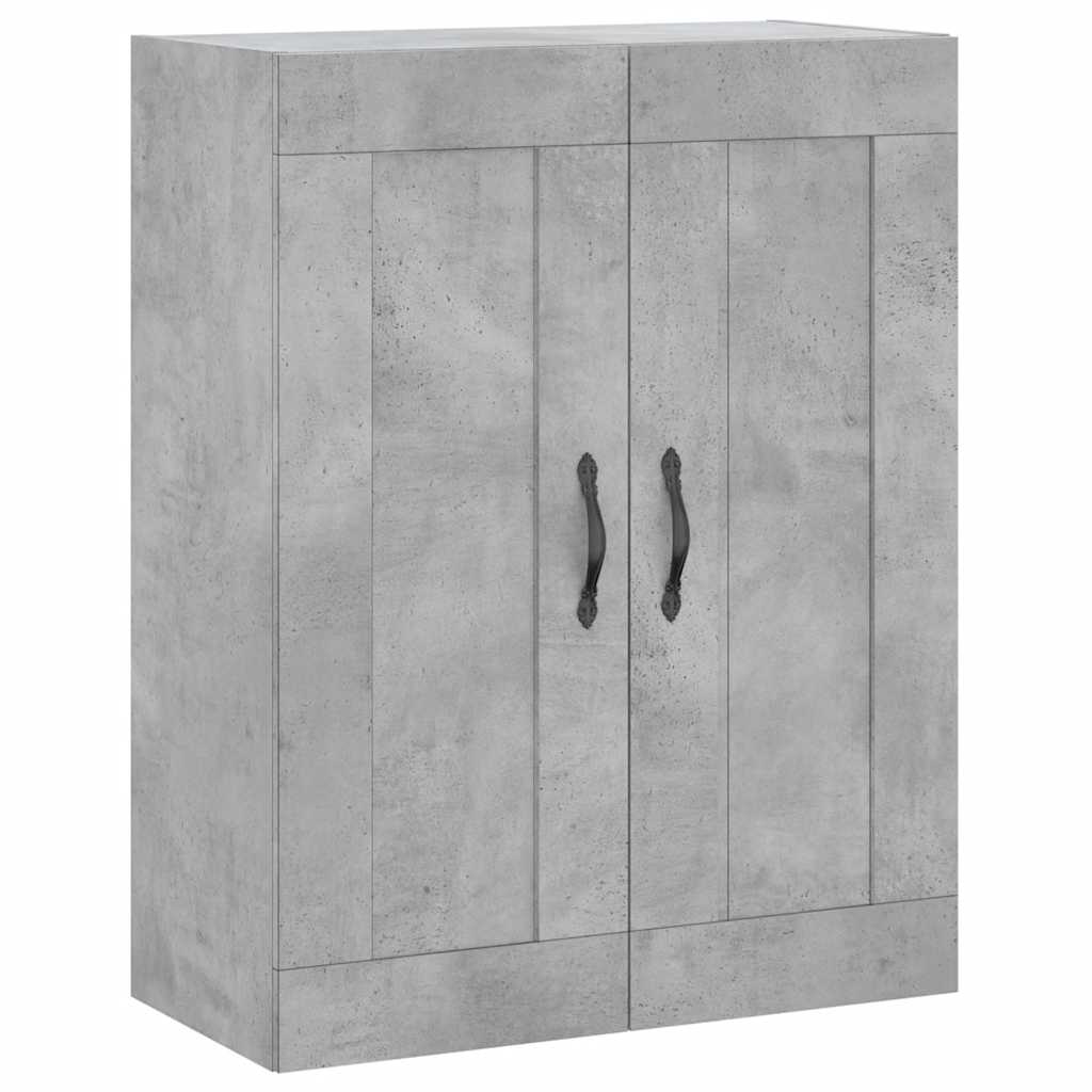 Wall Mounted Cabinet Concrete Grey 69.5x34x90cm Engineered Wood
