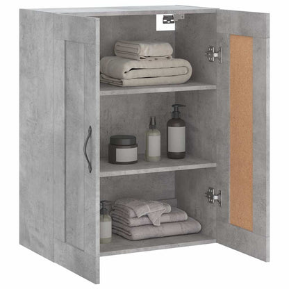 Wall Mounted Cabinet Concrete Grey 69.5x34x90cm Engineered Wood